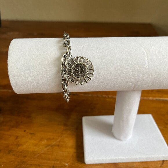 Rustic Cuff Logo Charm Silver OR Gold Byzantine You Pick 1or Both - Picture 8 of 12